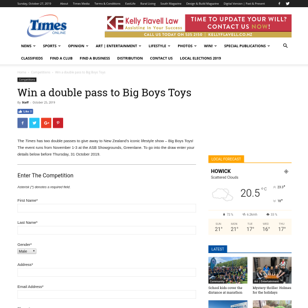 Win a double pass to Big Boys Toys