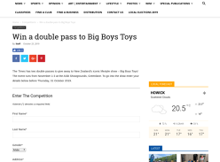 Win a double pass to Big Boys Toys