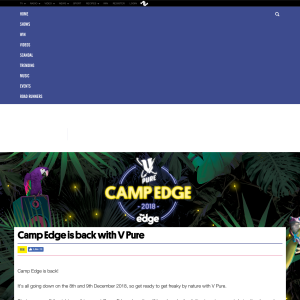 Win a double pass to Camp Edge with V Pure - Freaky by Nature