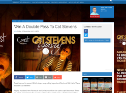 Win A Double Pass To Cat Stevens!