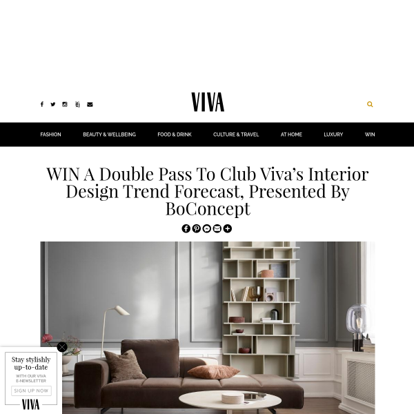Win a Double Pass to Club Viva’s Interior Design Trend Forecast, Presented by BoConcept