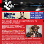 Win a double pass to George Clinton and the Parliament Funkadelic!