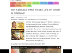 Win a double pass to Life of Crime 