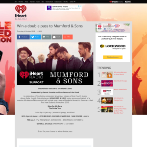 Win a double pass to Mumford & Sons