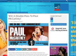 Win A Double Pass To Paul McCartney