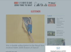 Win a double subscription to the Royal New Zealand Ballet 2020 Season of Dance