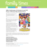 Win a family pass of 4 tickets to see Hi-5 House of Dreams New Zealand Tour