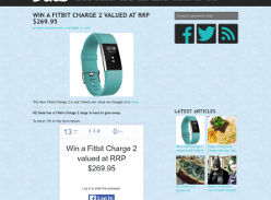 Win a Fitbit Charge 2 valued at RRP $269.95