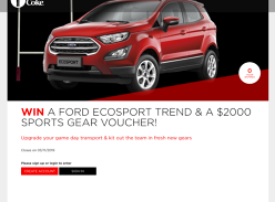 Win a Ford Ecosport Trend and a $2000 Sports Gear Voucher