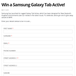 Win a Galaxy Tab Active 