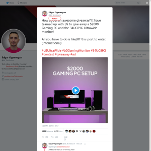 Win a Gaming PC and an LG 34