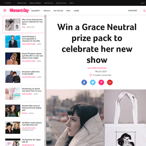 Win a Grace Neutral prize pack to celebrate her new show