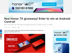 Win a Huawei Honor 7X