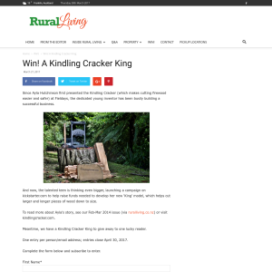 Win! A Kindling Cracker King