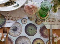 Win a matching set of coastal placemats, coasters and napkins by Wolfkamp and Stone