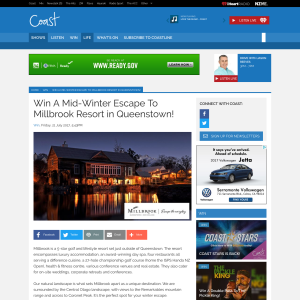 Win A Mid-Winter Escape To Millbrook Resort in Queenstown