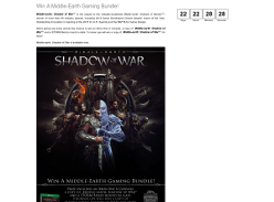 Win A Middle-Earth Gaming Bundle