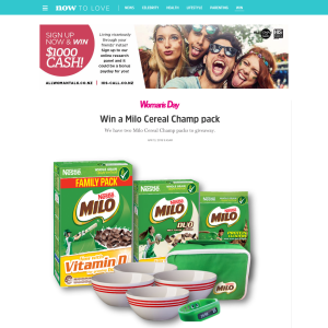 Win a Milo Cereal Champ pack