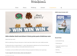 Win a Mother Earth and Alison’s Pantry prize pack of delicious nuts