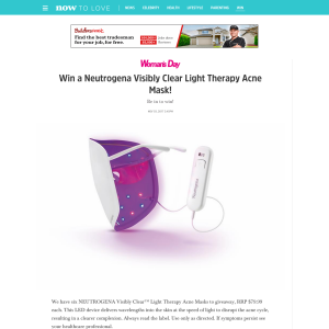 Win a Neutrogena Visibly Clear Light Therapy Acne Mask