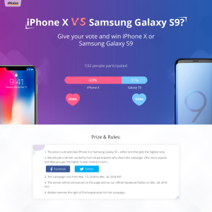 Win a New iPhone X or Samsung Galaxy S9