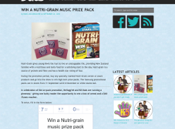 Win a Nutri-grain music prize pack