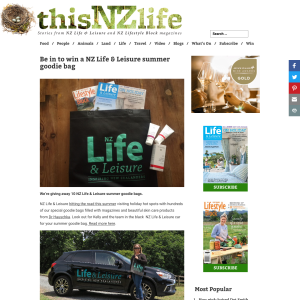 Win a NZ Life & Leisure summer goodie bag