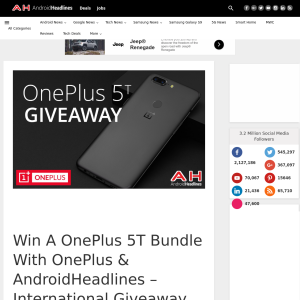 Win a OnePlus 5T Bundle