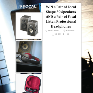Win a Pair of Focal Shape 50 Speakers AND a Pair of Focal Listen Professional Headphones