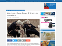 Win a pre-show dinner & tickets to Amadeus