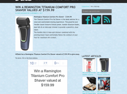 Win a Remington Titanium Comfort Pro Shaver