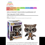 Win a Rocket Raccoon Guardians of the Galaxy Pop! Vinyl