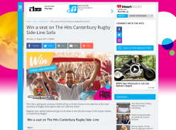 Win a seat on The Hits Canterbury Rugby Side-Line Sofa