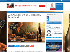 Win A Selaks $500 NZ Roast Day Prize Pack