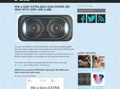 Win a Sony EXTRA BASS high-power SRS-XB60