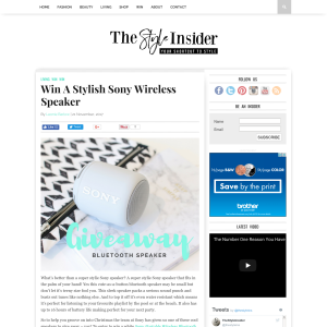 Win A Stylish Sony Wireless Speaker