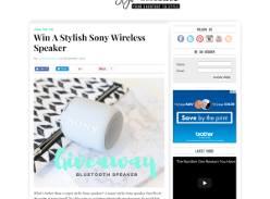 Win A Stylish Sony Wireless Speaker