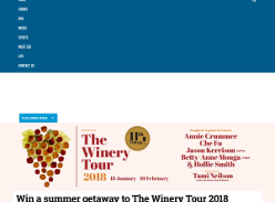 Win a summer getaway to The Winery Tour 2018