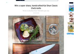 Win a super sharp, handcrafted Kai Shun Classic Chefs knife