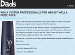 Win a System Professionals for men by Wella prize pack
