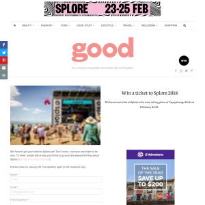 Win a ticket to Splore 2018