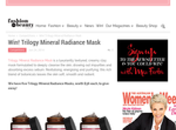 Win a Trilogy Mineral Radiance Mask