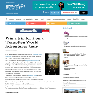 Win a trip for 2 on a 