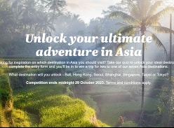 Win a Trip for 2 to Asia