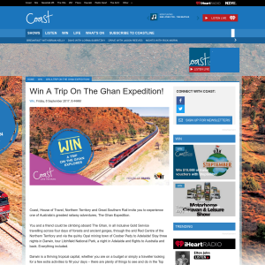 Win A Trip On The Ghan Expedition