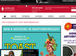 Win a weekend at Toast Martinborough