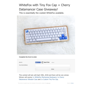 Win a  WhiteFox with Tiny Fox Cap + Cherry Datamancer Case