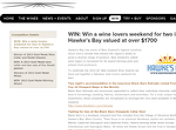 Win a wine lovers weekend for two  in Hawke's Bay valued at over $1700