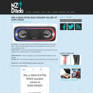 Win a XB40 EXTRA BASS speaker