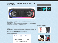 Win a XB40 EXTRA BASS speaker